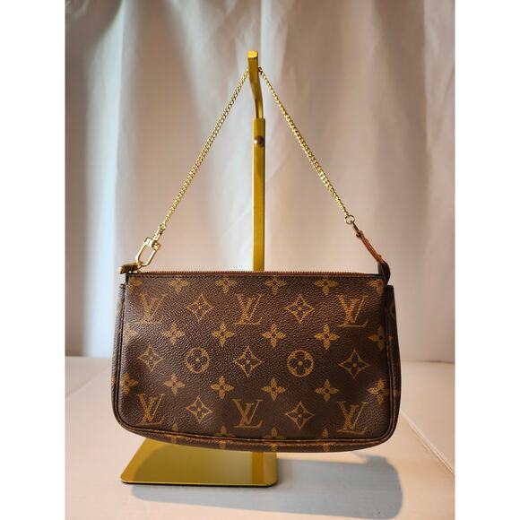 Louis Vuitton Pochette Accessoires Shoulder Bag LV Monogram AR0955 - Picture 1 of 15
